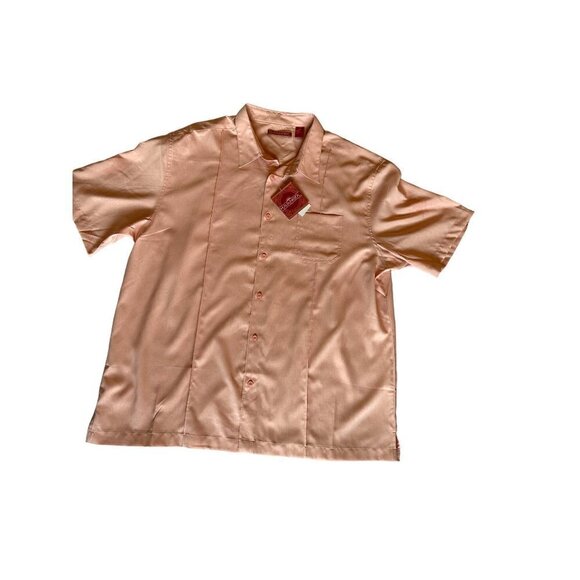 Havanera Shirt Men's Size XXL Camp Cigar Peach Polyester Front Pocket NEW $55 - Picture 11 of 11